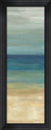 Framed Navy Blue Horizons Panel II Print