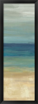 Framed Navy Blue Horizons Panel II Print