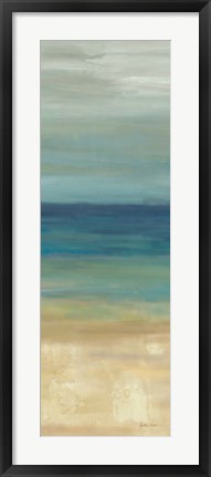 Framed Navy Blue Horizons Panel II Print