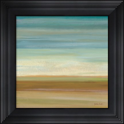 Framed Turquoise Horizons I Print