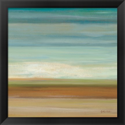 Framed Turquoise Horizons II Print