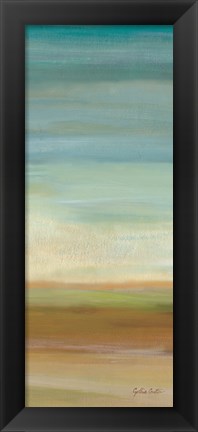 Framed Turquoise Horizons Panel I Print