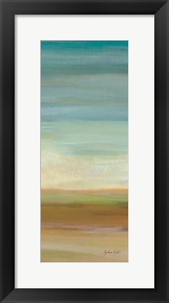 Framed Turquoise Horizons Panel I Print