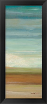 Framed Turquoise Horizons Panel II Print