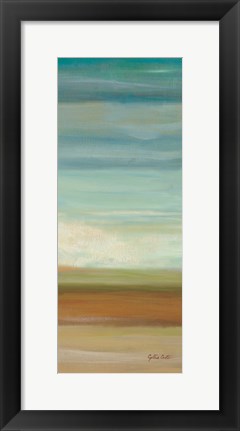 Framed Turquoise Horizons Panel II Print