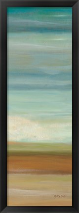 Framed Turquoise Horizons Panel II Print