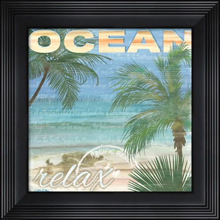Framed Beach Palm II Print