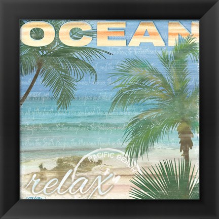 Framed Beach Palm II Print