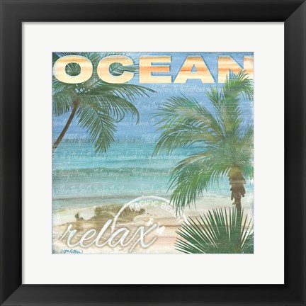 Framed Beach Palm II Print