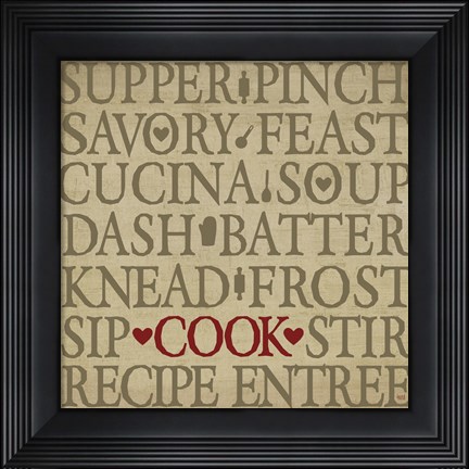 Framed Chef&#39;s Words II Print