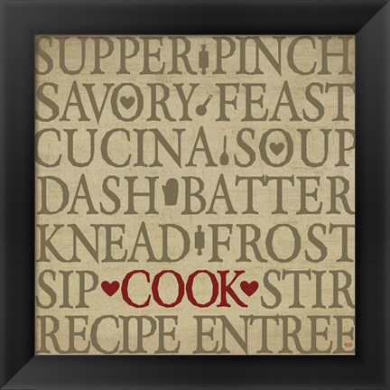 Framed Chef&#39;s Words II Print
