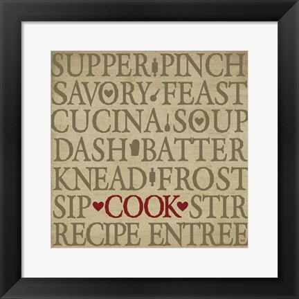 Framed Chef&#39;s Words II Print