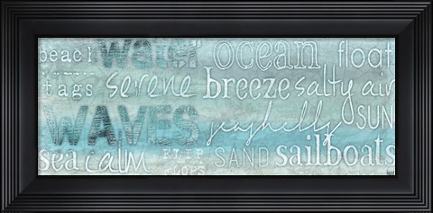 Framed Seascape Sentiment II Print