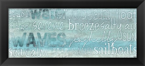 Framed Seascape Sentiment II Print