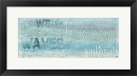 Framed Seascape Sentiment II Print