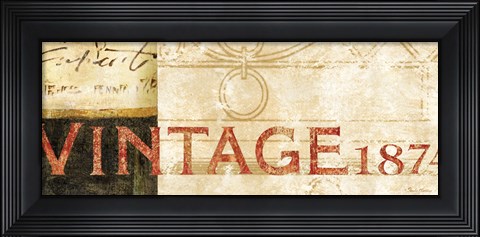 Framed Vin Sign I Print