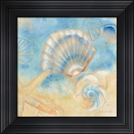 Framed Watercolor Shells II Print