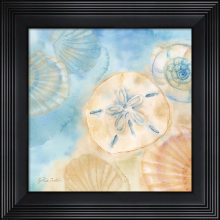 Framed Watercolor Shells III Print