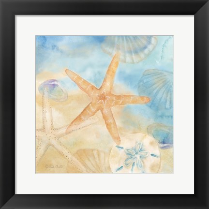 Framed Watercolor Shells IV Print