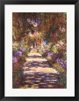 Framed Jardin a Giverny Print