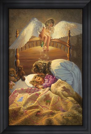 Framed Kissing Angel Print