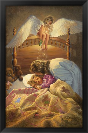 Framed Kissing Angel Print