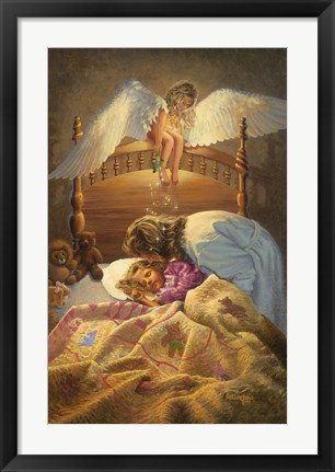 Framed Kissing Angel Print