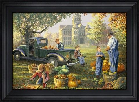 Framed Little Farmers Market Print