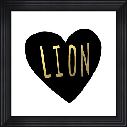 Framed Lion Heart Print