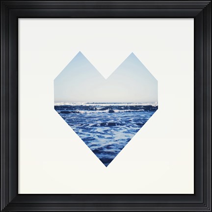 Framed Ocean Heart S6 Print