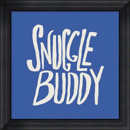 Framed Snuggle Buddy X Blue Print
