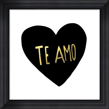 Framed Te Amo Print