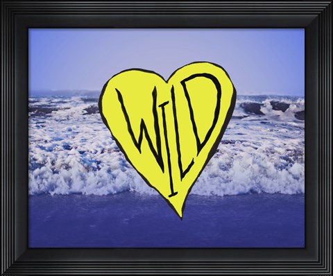Framed Wild Heart Waves Art Print