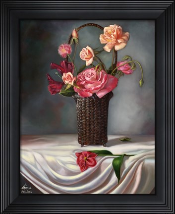 Framed Flower Still Life Print