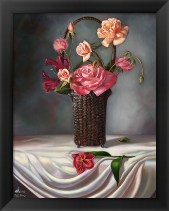 Framed Flower Still Life Print