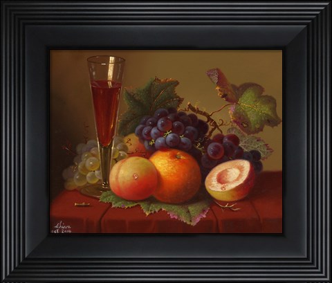 Framed Fruit and Wine Print