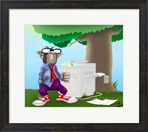 Framed IT Monkey Print