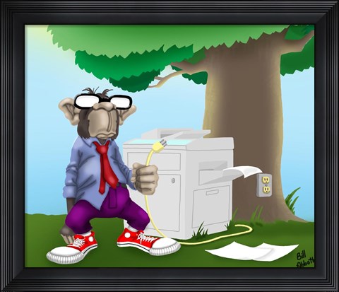Framed IT Monkey Print