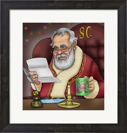 Framed Santa&#39;s Letters Print