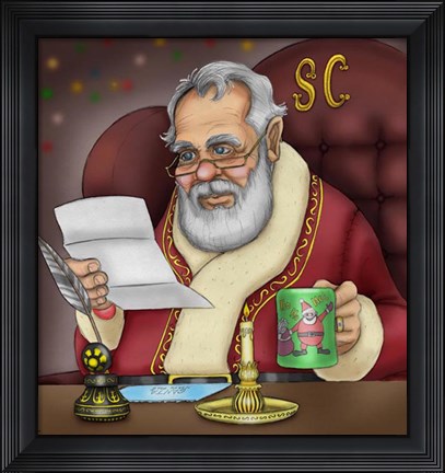 Framed Santa&#39;s Letters Print