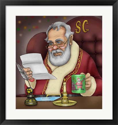 Framed Santa&#39;s Letters Print