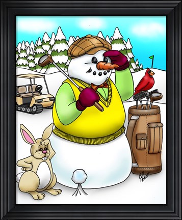Framed Golfer Print