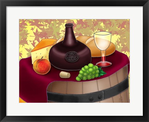 Framed Wine Time Print