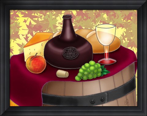 Framed Wine Time Print