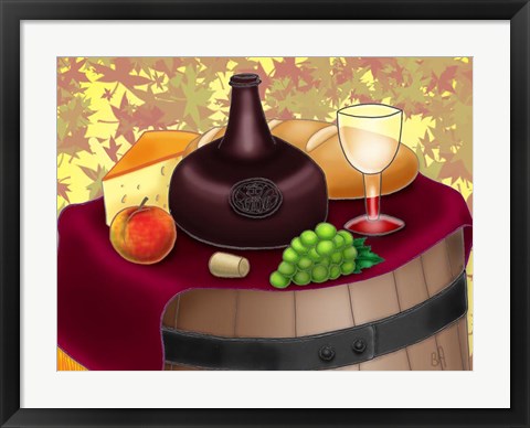 Framed Wine Time Print