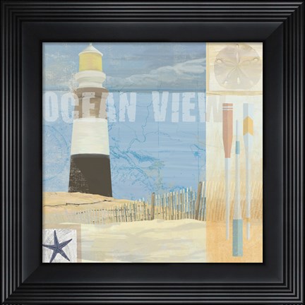 Framed Coastal Beacon 1 Print