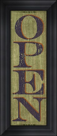 Framed Open Sign 1 Print