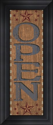 Framed Open Sign 2 Print
