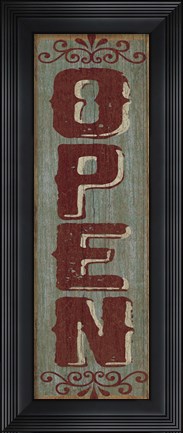 Framed Open Sign 3 Print