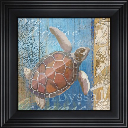 Framed Turtle and Sea Print
